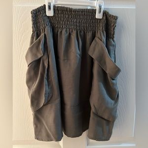 H&M Soft Hunter Green Slouch Pocketed Skirt